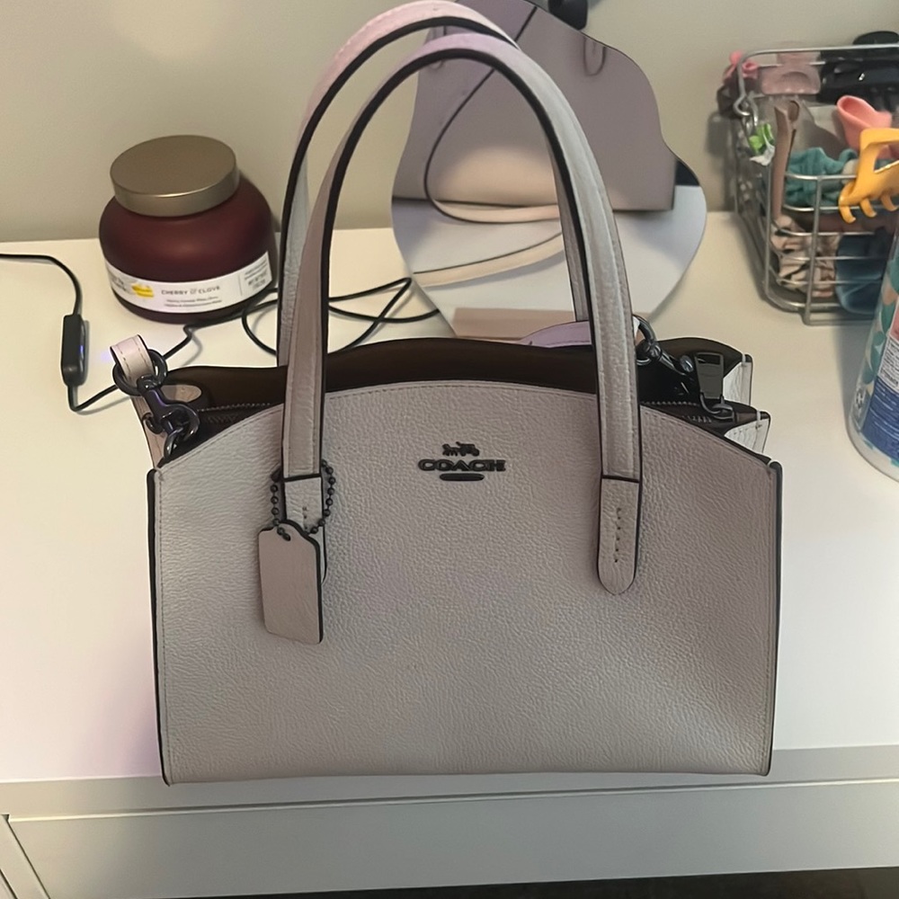 White coach bag